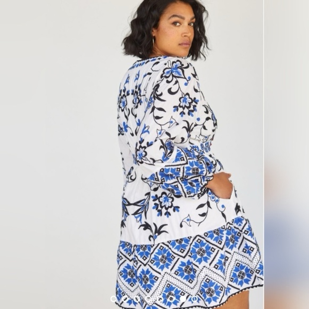 Anthropologie Hand Emilio Periwinkle Sweetheart Dress size 0P - Picture 3 of 10